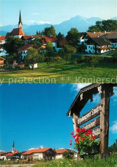 Leobendorf Salzach Ortsmotiv mit Kirche Alpenblick