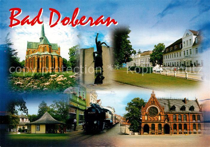 Bad Doberan Muenster Kirche Brunnen Kurhotel Pavillon Dampflokomotive