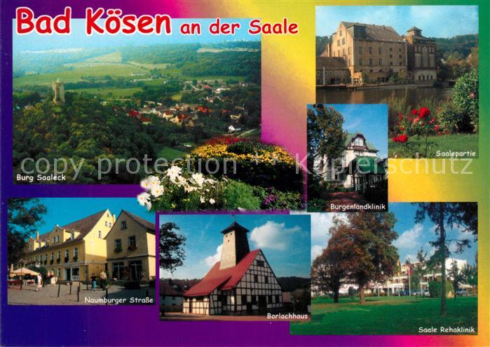 Bad Koesen Landschaftspanorama Burg Saaleck Naumburger Strasse Borlachhaus Klini