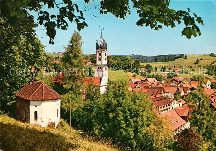 Nesselwang Ortsansicht mit Kirche Kapelle