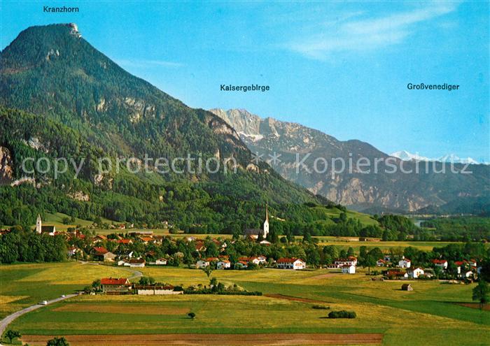 Nussdorf Inn Gesamtansicht mit Kranzhorn Kaisergebirge Gross Venediger Inntaler