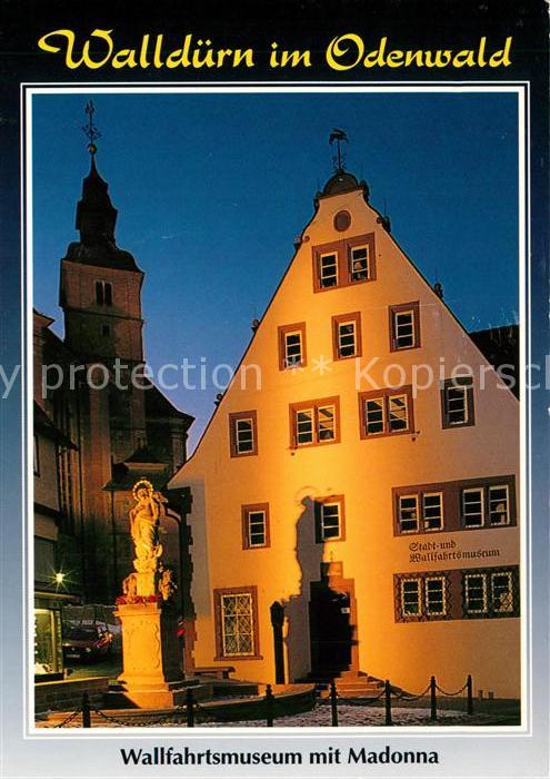 Wallduern Wallfahrtsmuseum mit Madonna am Abend