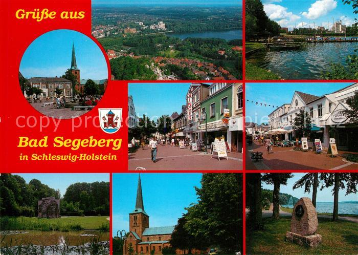 Bad Segeberg Platz Kirche Fussgaengerzone Park Gedenkstein Seeufer Fliegeraufnah