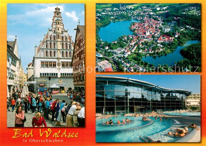 Bad Waldsee Innenstadt Sportveranstaltung Thermalbad Fliegeraufnahme