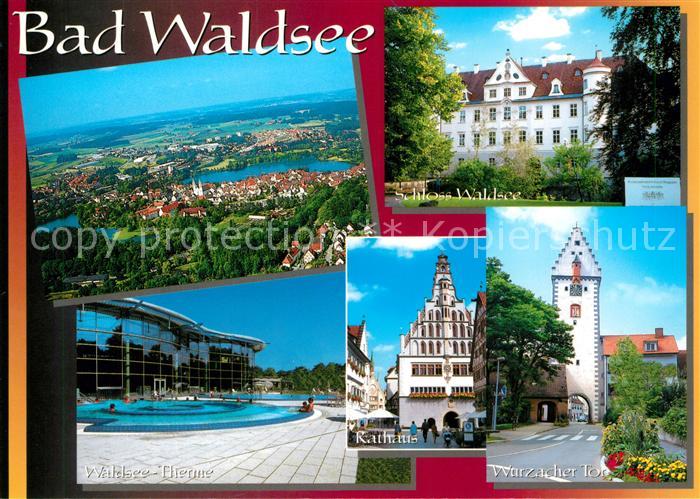 Bad Waldsee Fliegeraufnahme Waldsee Therme Schloss Rathaus Wurzacher Tor