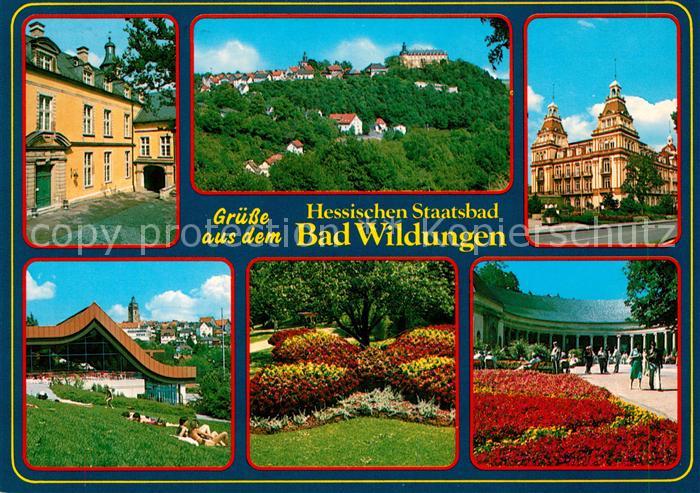 Bad Wildungen Teilansichten Kurort Wandelhalle Kurpark Schloss Kurhotel