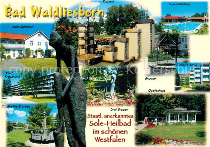 Bad Waldliesborn Badehaus Kurpark Sole Hallenbad Klinik Brunnen Quellenhaus Drei