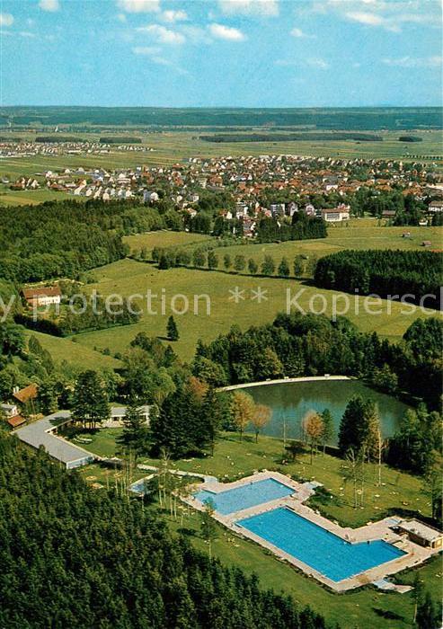 Bad Woerishofen Schwimmbad am Sonnenbuechlsee Gartenstadt Fliegeraufnahme Cornel