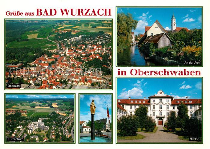 Bad Wurzach Kurzentrum Partie an der Ach Schloss Marienbrunnen Fliegeraufnahme