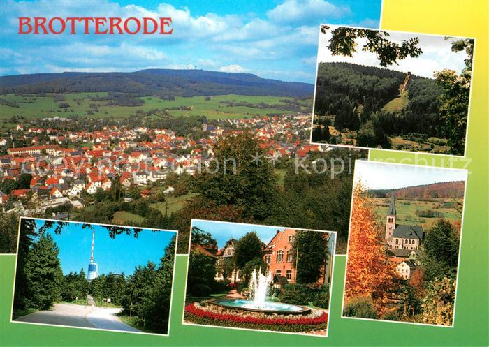 Brotterode Panorama Blick vom Seimberg Grosser Inselsberg Bad Vilbeler Platz Neu