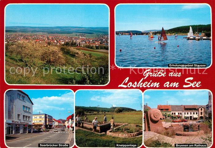 Losheim See Panorama Feriengebiet Saar Mosel Hochwald Stausee Saarbruecker Stras