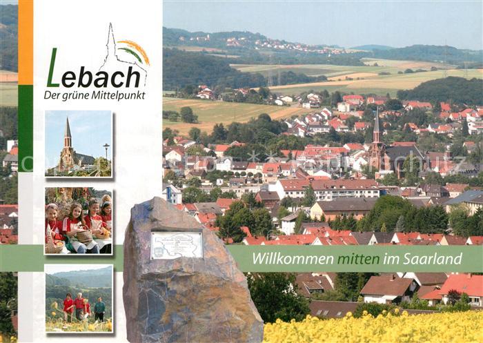 Lebach Stadtpanorama Gedenkstein Kirche Wandern