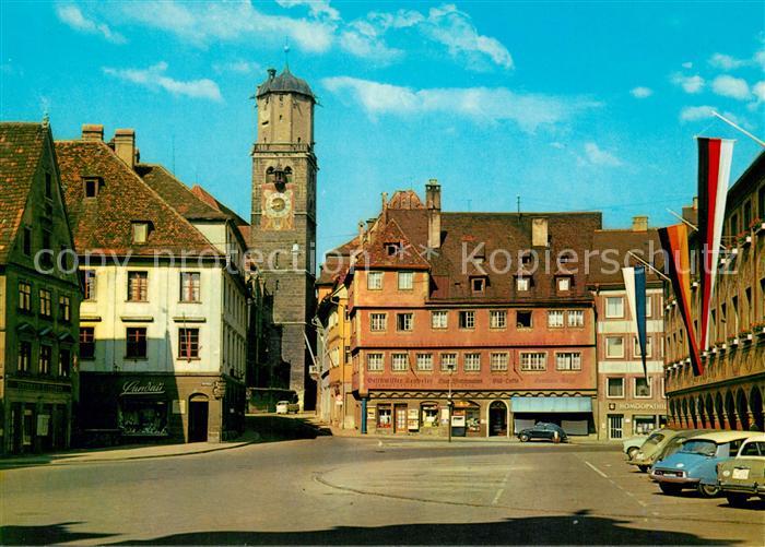 Memmingen Bayern Marktplatz mit St Martinskirche