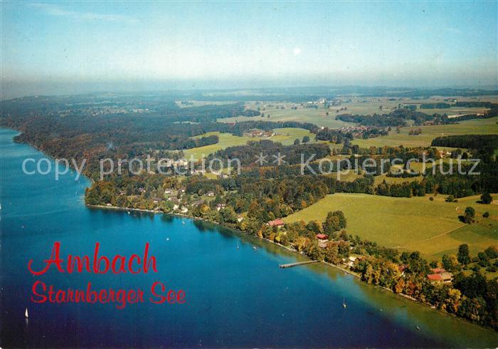Ambach Starnbergersee Fliegeraufnahme