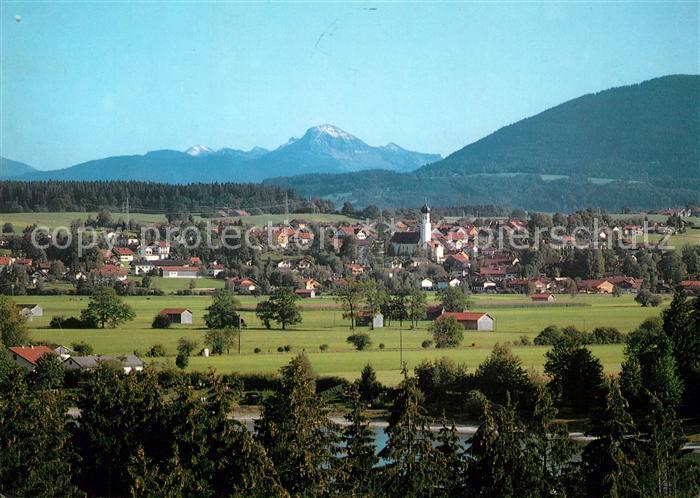 Koenigsdorf Oberbayern Gesamtansicht mit Alpenpanorama
