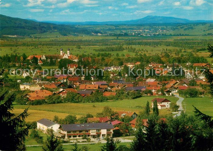 Benediktbeuern Panorama Blick gegen Hohenpeissenberg