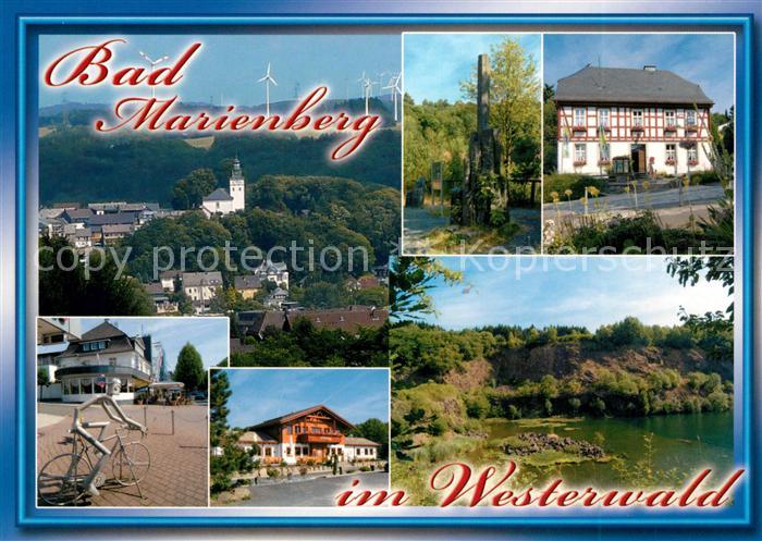 Bad Marienberg Teilansichten Cafe Restaurant Landschaftspanorama See Fahrrad Sku