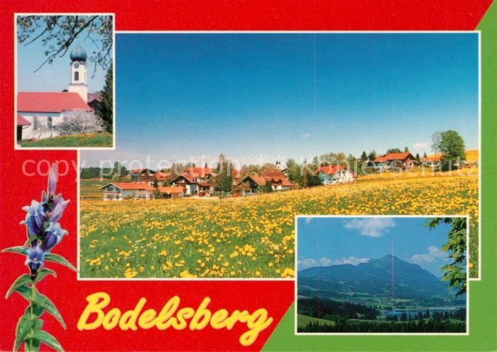 Bodelsberg Blumenwiese Kirche Landschaftspanorama Gruenten Rottachsee Alpen