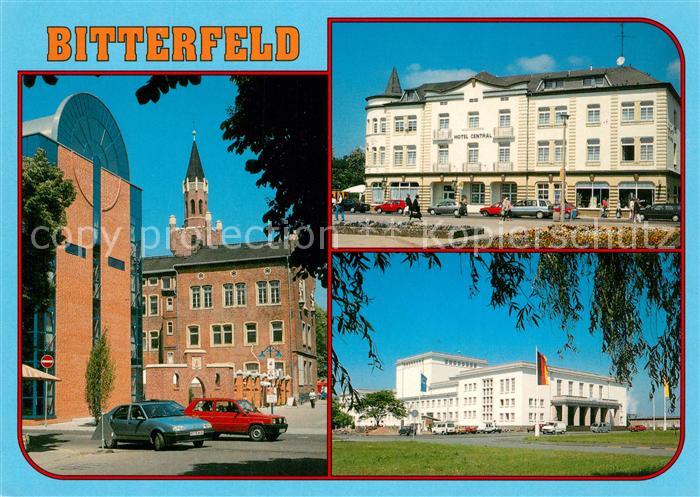 Bitterfeld Neues und altes Rathaus Hotel Central Kulturpalast