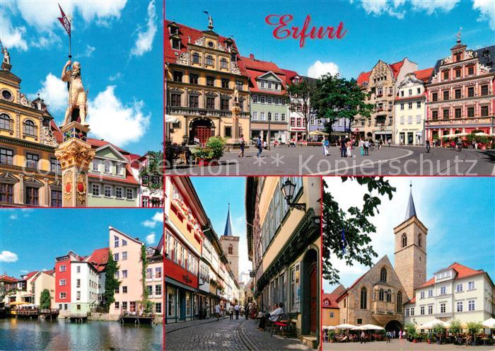 Erfurt Roemer Fischmarkt Gera Kraemerbruecke aegidienkirche