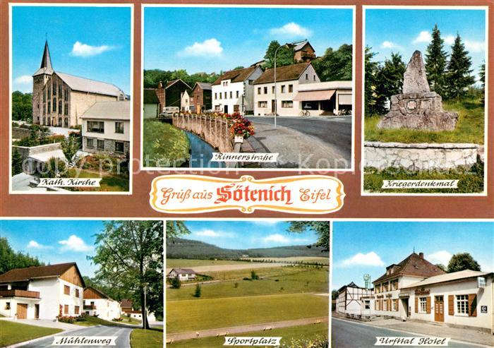 Soetenich Katholische Kirche Urfttal Hotel Kriegerdenkmal Sportplatz