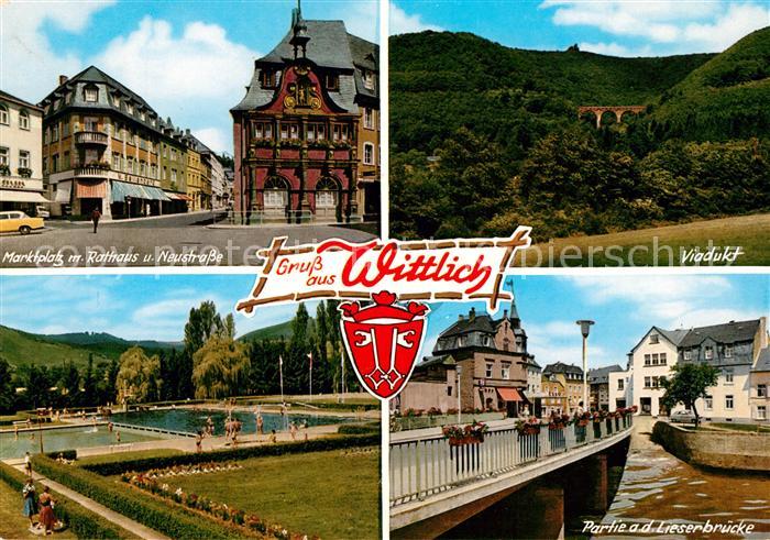 Wittlich Marktplatz Viadukt Schwimmbad Lieserbruecke Rathaus Neustrasse