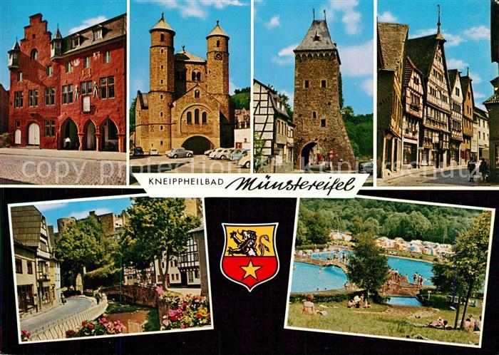 Muenstereifel Bad Rathaus Stiftskirche Werthertor Windeckhaus Schwimmbad Burg
