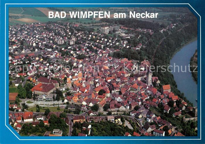 Wimpfen Bad Fliegeraufnahme Kirche Blauen Turm