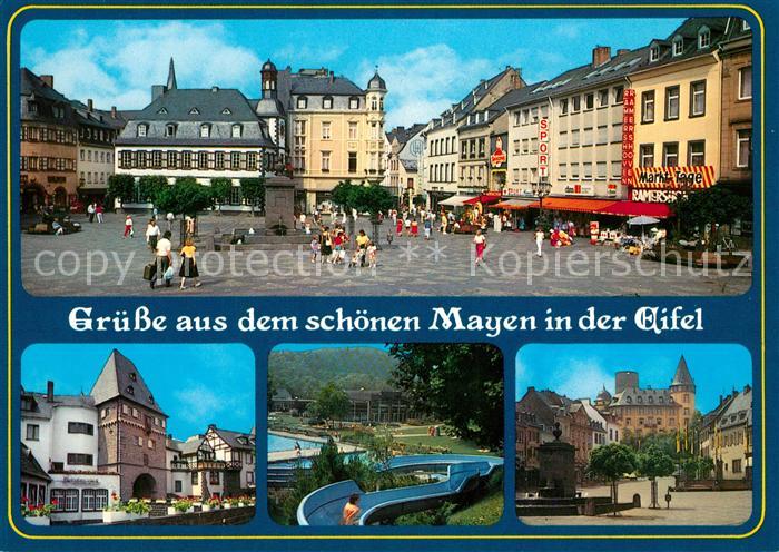 Mayen Rathaus Marktplatz Schwimmbad Burg