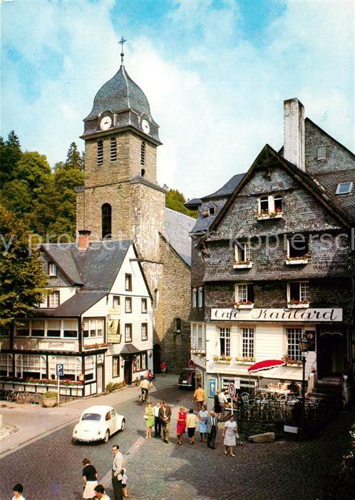 Monschau Markt Kirche Cafe Kaulard