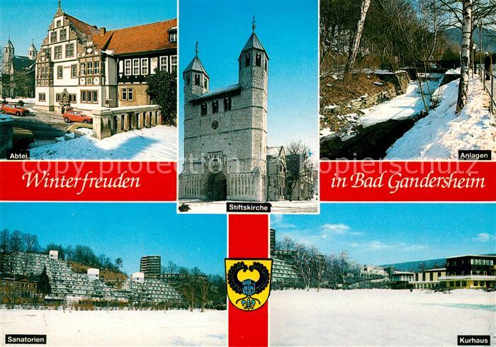 Bad Gandersheim Abtei Stiftskirche Anlagen Kurhaus Sanatorium Winter