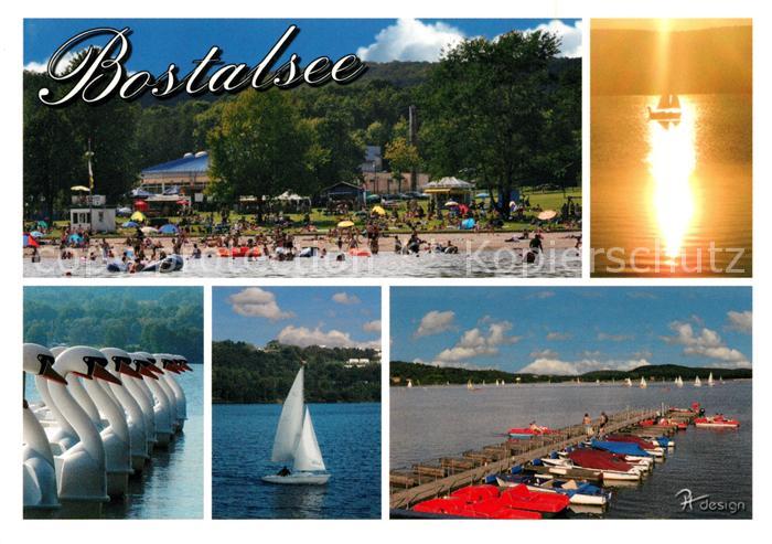 Nohfelden Bostalsee Strand Bootsanlegestelle Abendstimmung