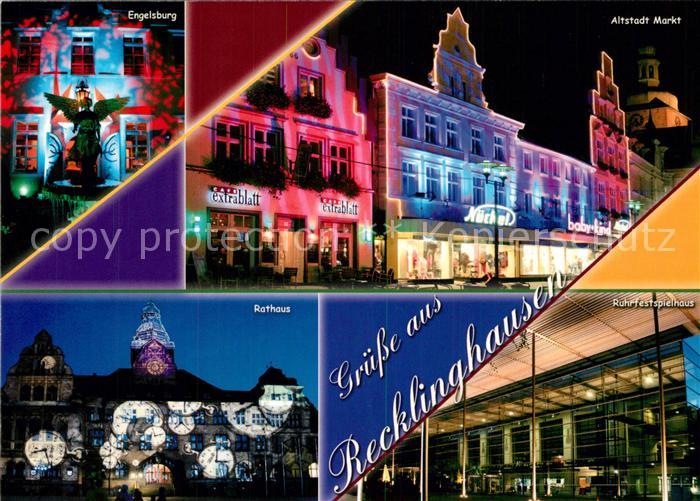 Recklinghausen Westfalen Engelsburg Altstadt Markt Ruhrfestspielhaus Rathaus