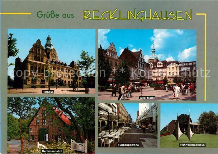 Recklinghausen Westfalen Rathaus Alter Markt Kenkmannshof Fussgaengerzone