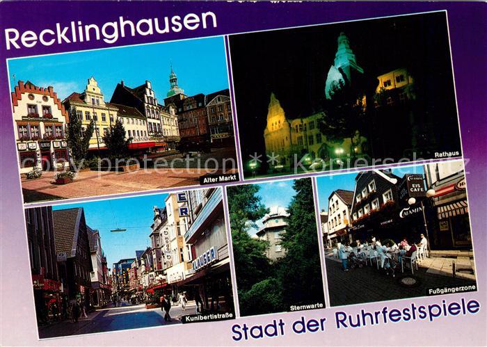 Recklinghausen Westfalen Alter Markt Rathaus Kunibertstrasse Sternwarte Fussgaen