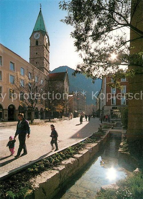 Bad Reichenhall Stadtbach Poststrasse aegidikirche