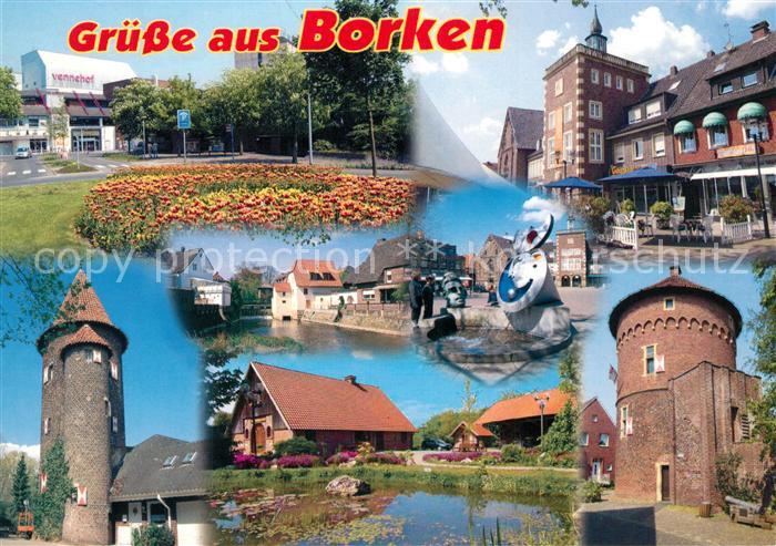 Borken Westfalen Vennehof Stadthalle Tuerme Stadtmauer Platz