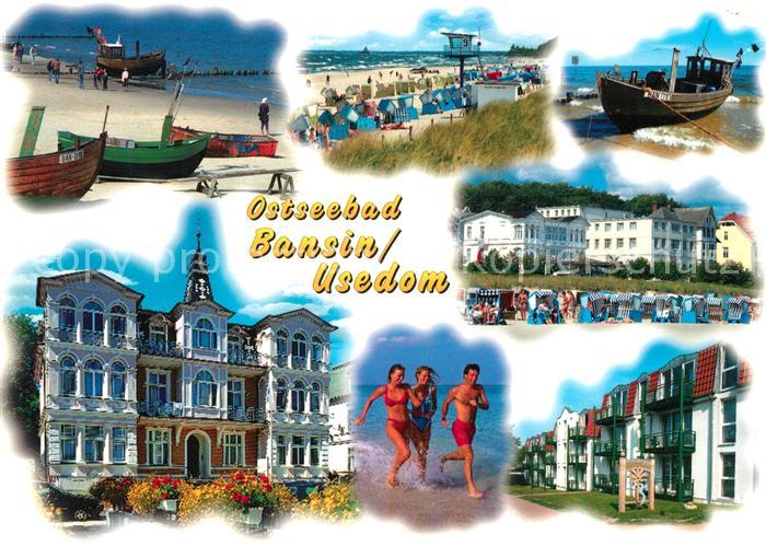 Bansin Ostseebad Strand Fischerboot Kurhaus Hotel
