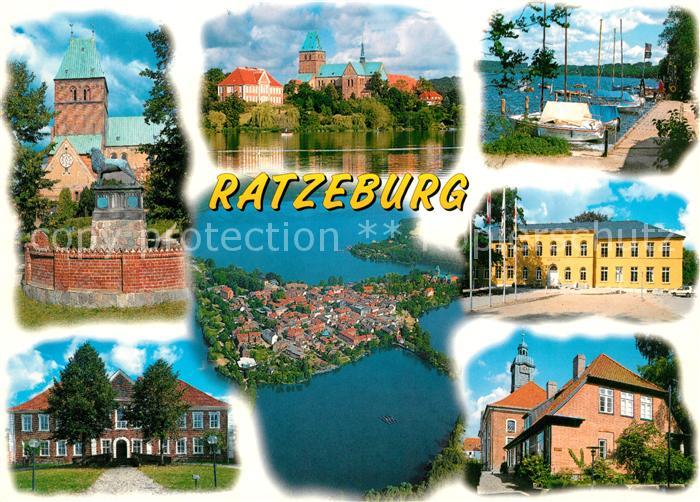 Ratzeburg Teilansichten Inselstadt Naturpark Lauenburgische Seen Fliegeraufnahme
