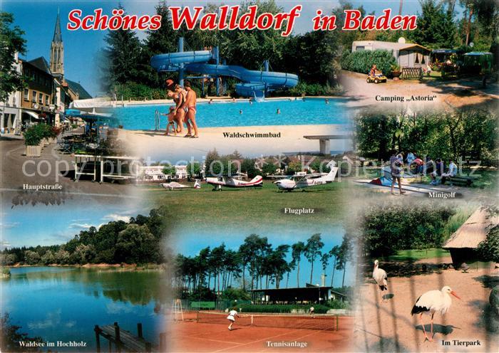 Walldorf Baden Hauptstrasse Waldschwimmbad Flugplatz Waldsee im Hochholz Tennisa