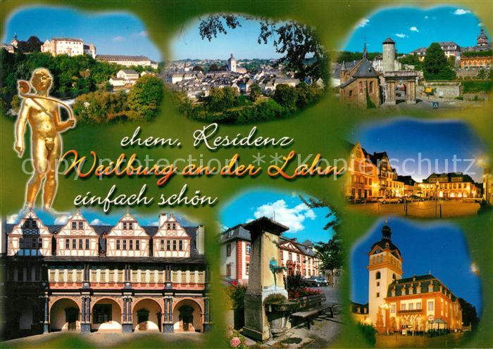 Weilburg Ehemalige Residenz Stadtpanorama Torbogen Marktplatz Brunnen