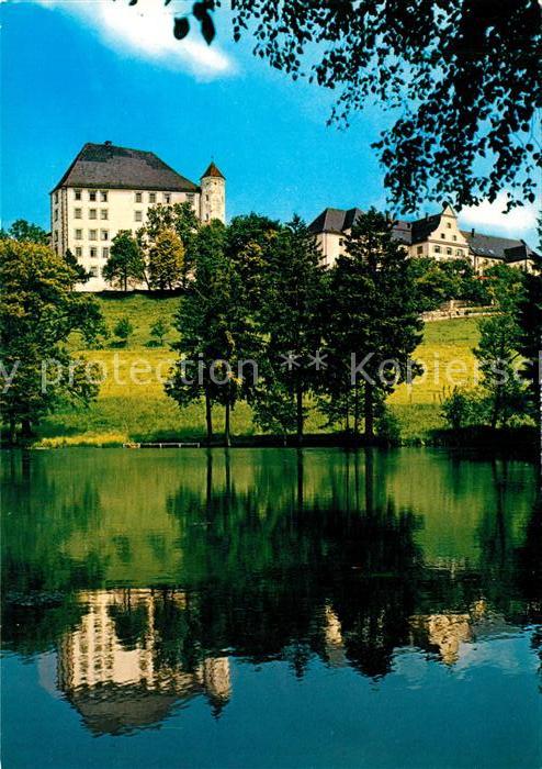 Groenenbach Bad Schloss Wasserspiegelung Kneippkurort im Allgaeu