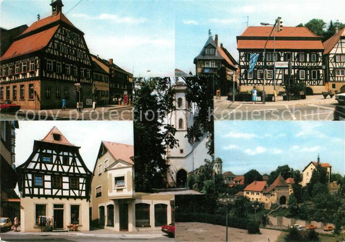 Sinsheim Elsenz Altstadt Fachwerkhaeuser Turm