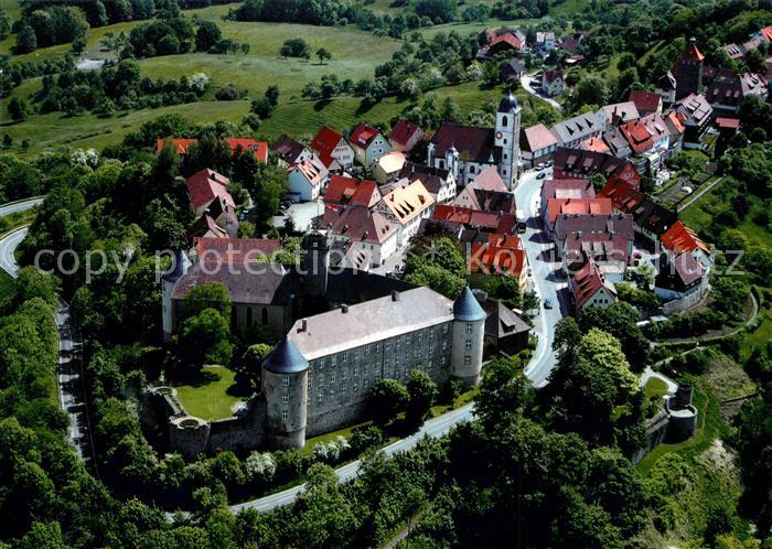Waldenburg Wuerttemberg Schloss Luftkurort Fliegeraufnahme
