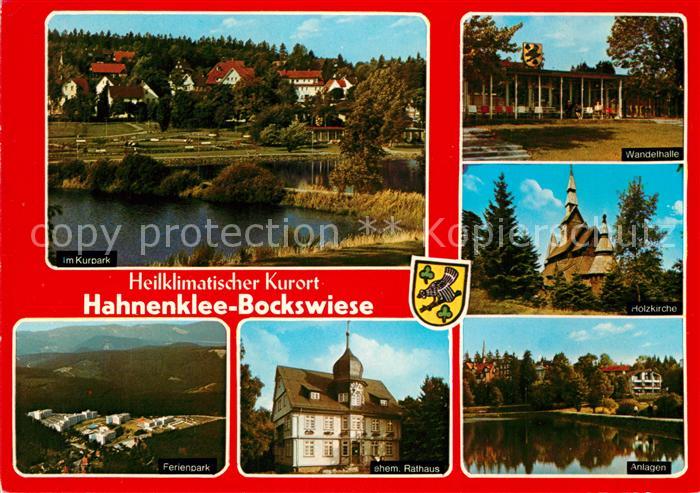 Hahnenklee-Bockswiese Harz Kurpark See Wandelhalle Holzkirche ehemaliges Rathaus