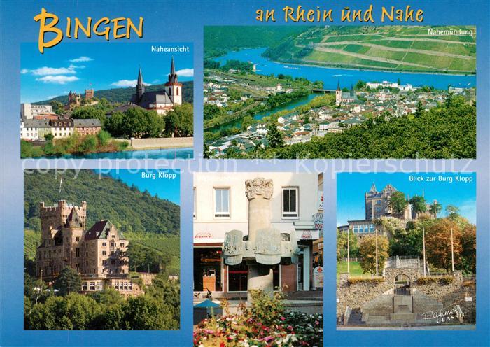 Bingen Rhein Panorama Nahemuendung Burg Klopp Weinbrunnen