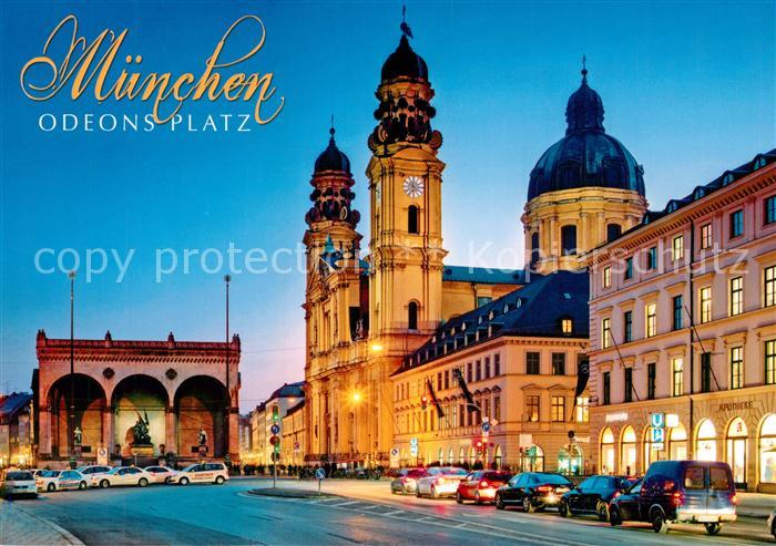 Muenchen Odeonsplatz Theatinerkirche Feldherrnhalle Huber Karte Nr 8950