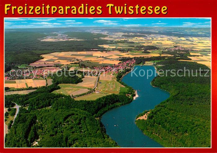 Twiste Twistesee Ferienland Waldeck Fliegeraufnahme