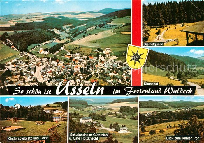 Usseln Fliegeraufnahme Diemelquelle Diemeltal Kinderspielplatz Teich Schullandhe