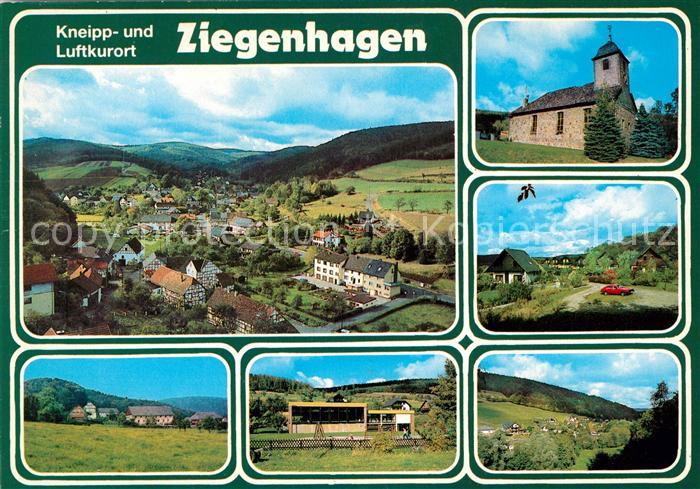 Ziegenhagen Witzenhausen Ortsmotive Kneipp Luftkurort Kirche Fliegeraufnahme